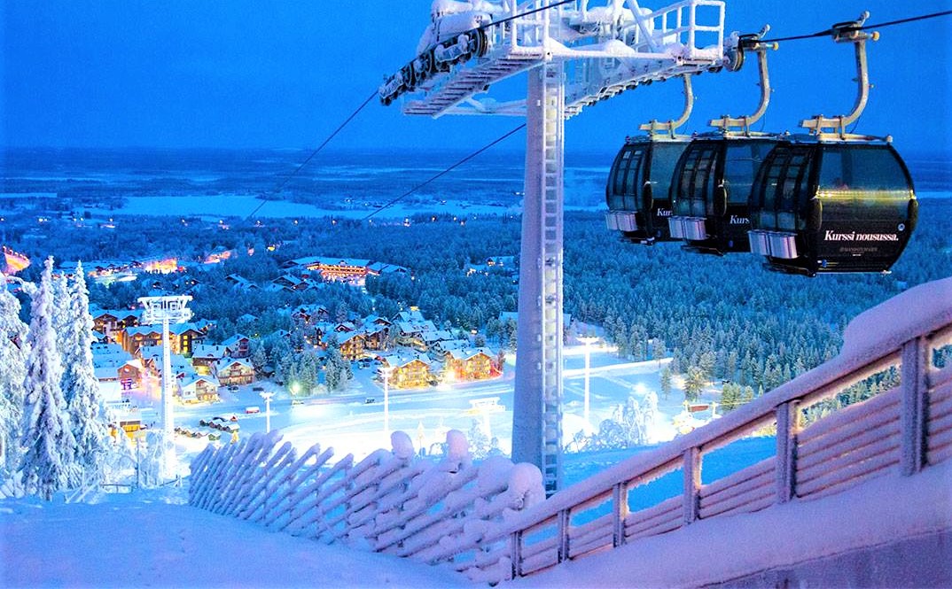 Levi Ski Resort at Night